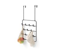 Umbra Portemanteau de porte Estique – 14 crochets, sans perçage – Noir/Noyer