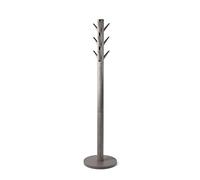 Umbra Flapper Portemanteau sur pied, 9 crochets rabattables, Gris | Bois d'hévéa, 2,3 kg par patère, 45 kg total, rangement entrée, 165 cm de haut, 57 cm diamètre
