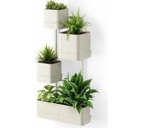 Umbra Jardinière murale Cubiko, bac à fleurs, plastique recyclé, sable, 1018767-1313