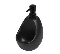 UMBRA Joey Pump. Distributeur Joey pour Savon Liquide et Porte-éponge en céramique. Dimension 10.2x12.7x20.3cm. 591ml. Coloris Noir.