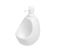 UMBRA Joey Pump. Distributeur Joey pour Savon Liquide et Porte-éponge en céramique. Dimension 10.2x12.7x20.3cm. 591ml. Coloris Blanc.