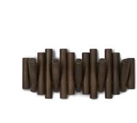 Umbra Picket 5. Patère Murale 5 crochets, en Bois Effet Noyer, 38x18x6.3 cm