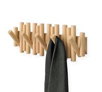 Umbra Picket 5. Patère Murale 5 crochets, en Bois Naturel, 37,1x16,5x4,4 cm