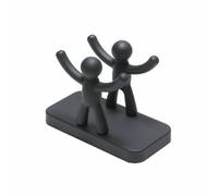 Umbra Buddy Porte-Serviettes, Toutes Tailles, Noir | Finition poudre, base molletonnée, design humoristique, léger et stable, Plastique recyclé