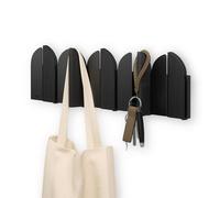 Umbra Saloon Crochet Porte-manteau Mural Rabattable, 5 Crochets, Noir
