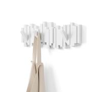 Umbra Sticks Portemanteau mural 5 crochets rabattables, Blanc