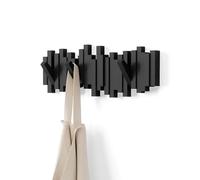 Umbra Sticks Patère murale, 5 Crochets Rétractables, Noir