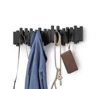 Umbra Sticks - Porte-manteau à 8 crochets | Chaque crochet supporte 2,3 kg, visserie et notice incluses, design sculptural pour entrée ou chambre, Plastique recyclé