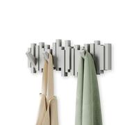 Umbra Sticks portemanteau mural 5 crochets repliables | Supporte 2,2 kg, visserie incluse, design unique, convient entrée ou chambre, haute résistance aux chocs, Plastique recyclé