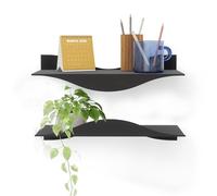 Umbra Surf - Lot de 2 Noir Etagères Murales en Acier