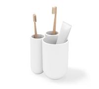 UMBRA Toothbrush Holder Touch. Porte-Brosse à Dents Touch. Plastique moulé. Coloris Blanc. Dimension 8.9x7.6x10.2cm