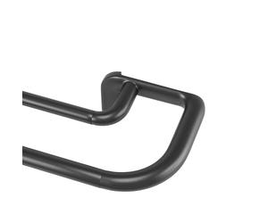 Umbra Twilight Double Tringle À Rideaux Extensible Avec Retour Latéral, 76-213cm, D 1,9cm, Idéale Pour Les Rideaux Occultants Ou Obscurcissants, Acier, Noir