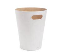 Umbra Woodrow Poubelle Ou Corbeille À Papier Moderne En Bois D'Une Capacité De 7.5 L Pour Salle De Bain. Bureau. et Bien Plus Encore. Hêtre Commun. Blanc/Naturel