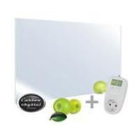UMBRELLA® H450 Chauffage infrarouge miroir 450W avec thermostat TH10–Panneau chauffant compact avec technologie Carbon Crystal – Design élégant 2-en-1