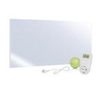 UMBRELLA® H700 Chauffage infrarouge miroir 700W avec thermostat TH10–Panneau chauffant compact avec technologie Carbon Crystal – Design élégant 2-en-1