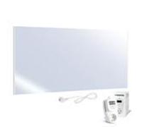 UMBRELLA® H700 Chauffage infrarouge miroir 700W avec thermostat TH12–Panneau chauffant compact avec technologie Carbon Crystal – Design élégant 2-en-1