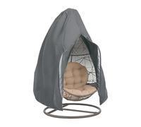 UMCHU 1 Pièce Couverture de Chaise Suspendue, pour Fauteuils en Forme D'œuf | Polyester, 190×115cm, Gris, avec Fermeture Éclair, Cordon Serrage Réglable, Imperméable, Protège Fauteuil du Vieillissement