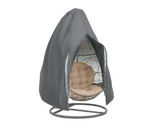 UMCHU 1 Pièce Couverture de Chaise Suspendue, pour Fauteuils en Forme D'œuf | Polyester, 190×115cm, Gris, avec Fermeture Éclair, Cordon Serrage Réglable, Imperméable, Protège Fauteuil du Vieillissement