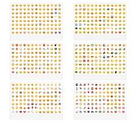 UMCHU 48 Feuilles Autocollants Émoticône Sourire Jaunes, Autocollants Sourire, D'autocollants Visages Rieurs, Autocollant Émoticône, pour Scrapbook, Cahiers, Murales et Lettres Décorations (6 styles)