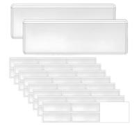 UMCHU 48 Pièces Pochettes de Carte Auto-Adhésives, Porte-étiquettes Transparents, Pochette Autocollante Pare Brise, Porte-étiquette, pour Maison, Bureau, École (Dimensions internes: 6.7 x 2.5cm)