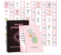 UMCHU 60 Pièces Cartes d'affirmations Positives pour Femme, Cartes Inspirantes, Cartes de Motivation et d'inspiration Quotidiennes pour Femmes Fortes Cadeaux