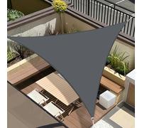 UMI Voile d'ombrage Imperméable Triangle 3x3x3m Toile Ombrage PES avec 95% Protection UV pour Jardin Terrasse Balcon Patio Extérieur - Anthracite