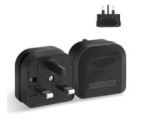 UmiMirari European to UK Plug Adapter, 2 Pin EU to 3 Pin UK Travel Plug Adaptor with 13A Fuse,Type C European Euro to UK Converter Plug Socket Adapter