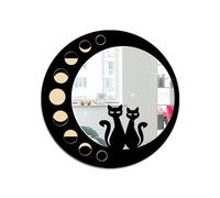 Umimiss Miroir gothique lune chat - Art mural gothique, décoration d'intérieur vintage, miroir à suspendre pour salon, salle de bain, chambre à coucher