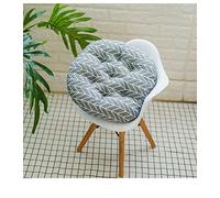 Uministyle Lot de 2 coussins rembourrés pour chaise de jardin et salle à manger, coussin rond pour chaise, tapis de siège pour la maison et le bureau, 40 cm (gris)