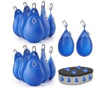Umllpet Lot de 12 sacs à eau épais pour couverture de piscine, sac de lestage avec crochet, bâche d'hiver pour piscine (bleu)