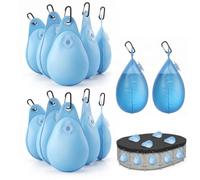 Umllpet Lot de 12 sacs à eau épais pour couverture de piscine, sac de lestage avec crochet, bâche d'hiver pour piscine (bleu ciel)