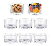 Umllpet Lot de 8 verres à dessert, 200 ml, en verre, coupelles à glace, bols à dessert, coupelles à dessert, passent au lave-vaisselle, petits bols à dessert, transparents, pour dessert, tiramisu