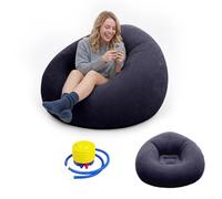 Umllpet Pouf Beanless Gonflable Pliable 150×101×200cm avec Pompe Manuelle, Fauteuil Multifonction pour Camping Salon Chambre et Usage extérieur