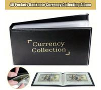 Un album de collection de monnaie, un carnet de dépôt en espèces, un de dépôt, un livre de caisse, un registre de billets, et un livret d'épargne, conçus pour que les collectionneurs gèrent l'argent l