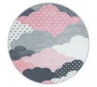 Un amour de tapis Cloudy - Ø120 cm - Rose