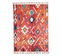 UN AMOUR DE TAPIS - tapis chambre berber tribal mk 02 bleu, écru, jaune, gris, orange, noir, gris, beige, rose, vert, blanc - 120 x 170 cm - tapis berbère inspi 4571