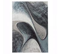 UN AMOUR DE TAPIS - Tapis moderne 350 - Tapis d'entrée madila - bleu, gris , noir - 80 x 150 cm