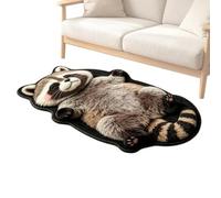 Un Animal Imprimé Tapis De Sol Motif Raton Laveur Décoration De Sol | Tapis de sol doux pour la maison Pour la salle à manger, la chambre, la cuisine, l'entrée, le couloir