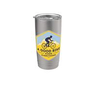 Un bon vélo répare tout - Vélo cycliste amusant Gobelet isotherme en acier inoxydable double paroi