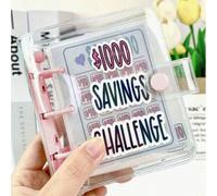 Un cahier de rangement d'argent liquide pouvant contenir 100 billets de banque, avec des photos de billets de banque et de timbres, un grand espace de rangement 1A6, un classeur de défi d'enveloppe, u