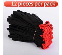 Un ensemble de gants de travail de jardin en nylon respirant, sans revêtement PU ni silicone, non imperméable, utilisé pour l'excavation et la plantation 12PAIRS
