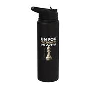 Un Fou Peut En Cacher Un Autre Humour Jeu D'échecs humour Stainless Steel Insulated Water Bottle