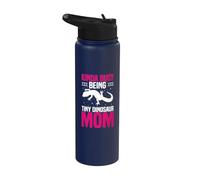 Un peu occupée à être une petite maman dinosaure Stainless Steel Insulated Water Bottle