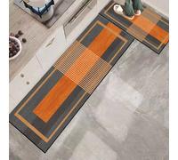 Un tapis de cuisine en silicone avec assemblage de lignes avancé, motif de style nordique moderne, amorti et anti-fatigue, absorbant l'eau et séchage rapide, antidérapant, convient pour la cuisine, la