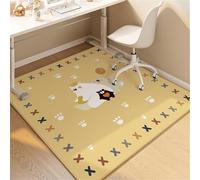 Un tapis de protection polyvalent for chaises de bureau, adapté aussi bien aux tapis qu'aux planchers de bois franc.(Polar Bear,60x60cm)