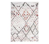 UnAmourDeTapis Tapis Berbère Style, 60 X 110 Cm, Polypropylène Pratique, Motif Berbère, Crème, Orange, Noir, Poils Ras Tissé, Idéal Entrée, 11346