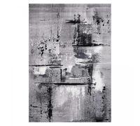 UnAmourDeTapis Tapis Entrée 60 X 110 Cm, Motif Abstrait, Gris, Poils Ras Tissé, Style Moderne Contemporain, Idéal Couloir Chambre Salon, 3653