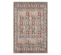 UnAmourDeTapis Tapis Orient Style, 120 X 170 Cm, Motif Oriental Rouge Et Bleu, Polyester Imprimé, Chambre d'amis Accueillante, Poils Ras Tissé en Turquie, 8164