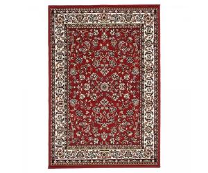 UnAmourDeTapis Tapis Orient Style, 60 X 110 Cm, Motif Oriental, Rouge, Poils Ras Tissé Belgique, Format Idéal Entrée, Décor Vintage Chic, pour Accueil Chaleureux, 3205