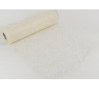 Unbekannt 25 m x 30 cm Sizoweb Chemin de Table en Non-tissé Chemin Blanc pour Mariage, Communion, baptême, Noël et Autres célébrations
